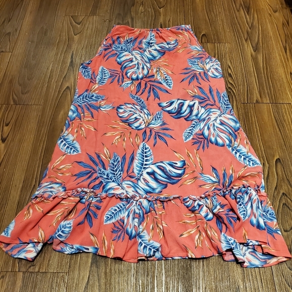 Caribbean Joe Shift Dress Tropical Floral Pink Blue Preppy Summer Vacation L - Picture 2 of 5